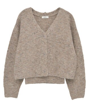 earth music&ecology 【WEB限定】SET2点ショートカーディガン＋リボンキャミソール Brown