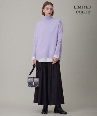ICB 【新色追加・WEB限定カラーあり】 ソフトカシミヤミックス ハイネックニット ライラック系［WEB限定］