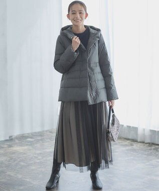 組曲 【洗える】パフィダウンジャケット カーキ系