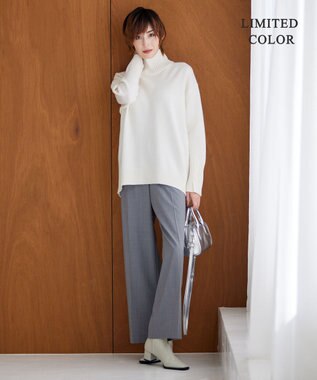 ICB 【新色追加・WEB限定カラーあり】 ソフトカシミヤミックス ハイネックニット ホワイト系［WEB限定］