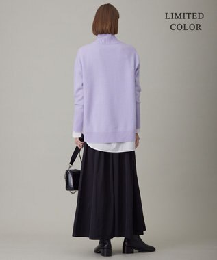 ICB 【新色追加・WEB限定カラーあり】 ソフトカシミヤミックス ハイネックニット ライラック系［WEB限定］