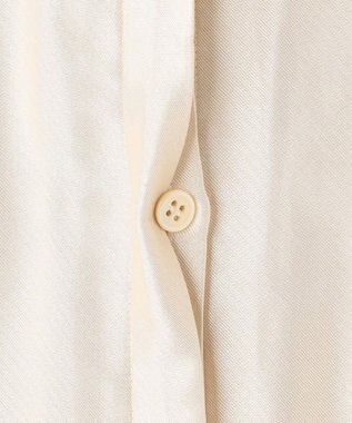 BEIGE， HAUYNITE / シアーストライプバンドカラーブラウス Ecru