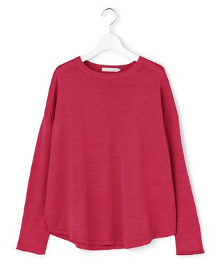 ICB 【先行予約】リネンレーヨンハイゲージ プルオーバーニット フューシャ