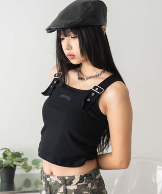 WEGO ベルトデザインタンク ブラック