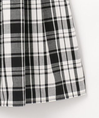 ANY KIDS チェック ドッキングワンピース ブラック