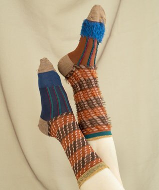 COQ ミケネコテイル リバーシブルファーソックス