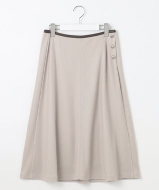 J.PRESS LADIES L 【洗える】ウールスムース スカート ベージュ系