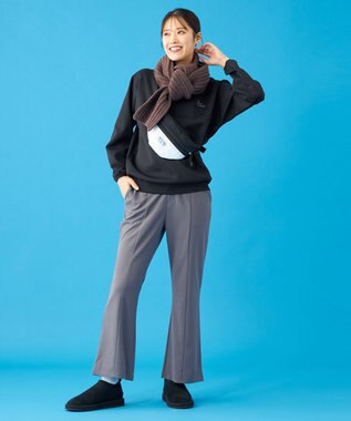 SHARE PARK LADIES 【UVカット・吸水速乾・ストレッチ・軽量・アンチピリング 】ダンボールクルーネックスウェット（S・Mサイズ） ブラック系