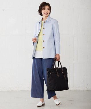 J.PRESS LADIES L 【洗える】 ギザマーセライズコットン ニット 黄緑系