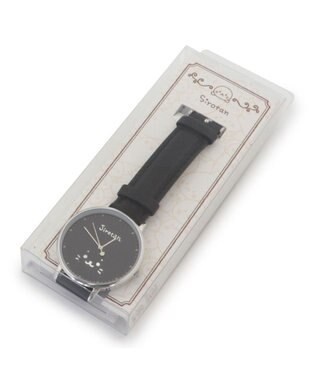 Mother garden しろたん 合皮 腕時計 《ホワイト/ブラック》 ブラック