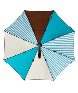 +RING UNISEX  プラスリング 雨傘（長）60cm BLU T1330 2重張り傘