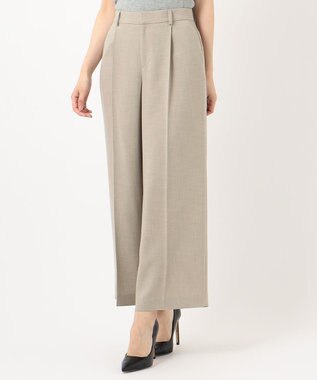 自由区 【イージーケア/セットアップ対応】サマーセットアップ ワイドパンツ ベージュ