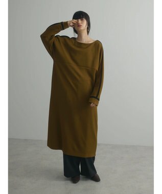 Green Parks armonia．ダンボール配色ワンピース Khaki