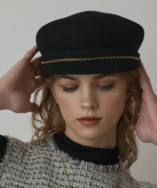 GRACE CONTINENTAL FERRUCCIO VECCHI キャスケット ブラック