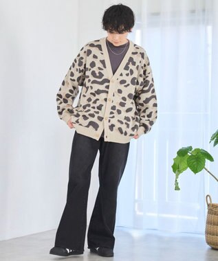 WEGO オーバーフィットパターンカーディガン 柄3