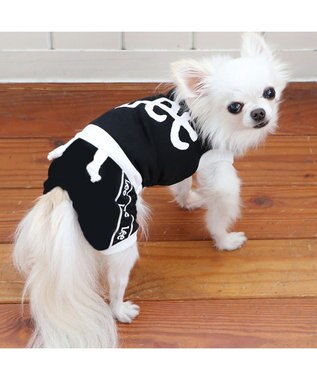 PET PARADISE Lee ロンパース 《ロゴ柄》 小型犬 ブラック
