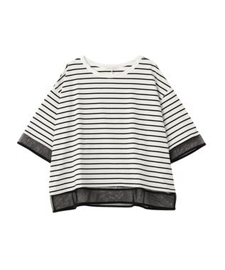 Green Parks 【適ON】遮熱チュールドッキングプルオーバー Border