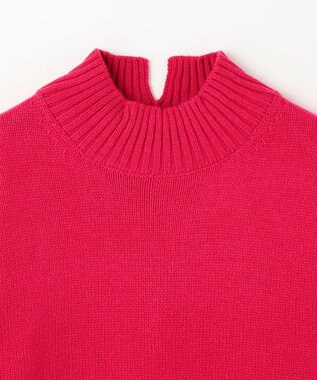 ANY ラムウールボトルネックプルオーバー ピンク