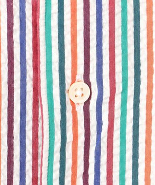 J.PRESS MEN 【J.PRESS ORIGINALS】Cotton Silk Seersucker Regular Half Sleeve Shirt / Baggy-Fit ホワイト系8