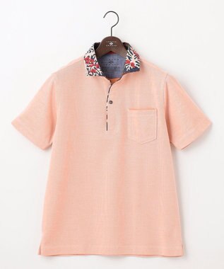JOSEPH ABBOUD 【日経スタイルマガジン掲載・KAHALAコラボ・高機能】カハラ アロハ ダディ 半袖 ポロシャツ ライトオレンジ系