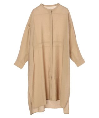 AMERICAN HOLIC 接触冷感バンドカラー切替シャツワンピース Camel