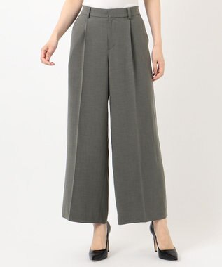 自由区 【イージーケア/セットアップ対応】サマーセットアップ ワイドパンツ グレー