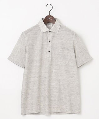 JOSEPH ABBOUD 【吸水速乾/軽量】リネンTOPピケ ポロシャツ ライトグレー系