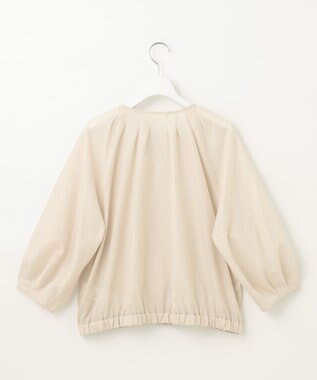 自由区 【洗える・XSサイズあり】シアーシャイニー ジャケット ベージュ系