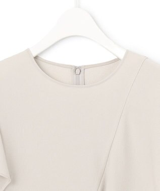 ICB 【WEB限定・洗える】BackSatinGeorgette ラッフルブラウス ベージュ系