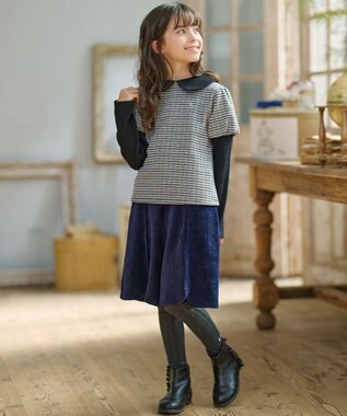 組曲 KIDS 【110-140㎝】コーディロイ ハーフパンツ ネイビー系