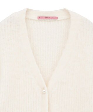 Maison de FLEUR フェザーヤーンカーディガン Ivory