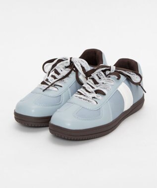 WEGO ダブルシューレースローカットスニーカー サックス