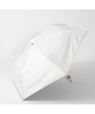 UNBILLION カシュネ cachenez /【晴雨兼用　日傘　UVカット率・遮光率100％生地使用 】PUフローラルラメ刺繍ミニ折りたたみ傘