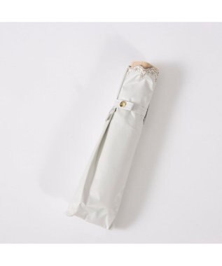 UNBILLION カシュネ cachenez /【晴雨兼用　日傘　UVカット率・遮光率100％生地使用 】PUフローラルラメ刺繍ミニ折りたたみ傘 ホワイト