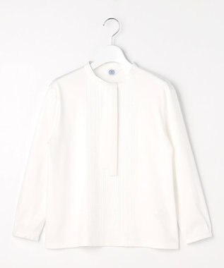 J.PRESS LADIES レースコンビ ボウタイ カットソー ホワイト系