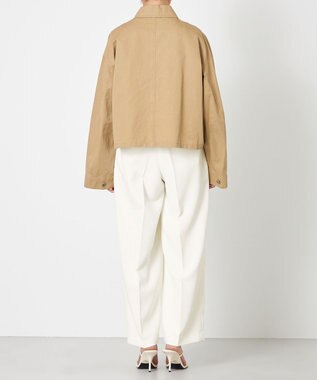 NAVE 【ReNAVE・セットアップ可/洗える】コットンリネンカルゼ ショートジャケット ベージュ系