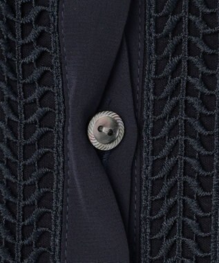 J.PRESS LADIES レースコンビ ボウタイ カットソー ネイビー系