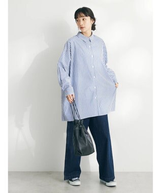 CRAFT STANDARD BOUTIQUE イージーケアオーバーシャツ Stripe Blue