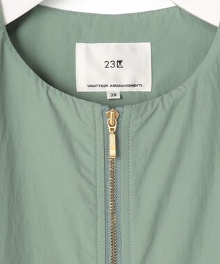23区 【先行予約】ライトパディング ノーカラー アウター モスグリーン系