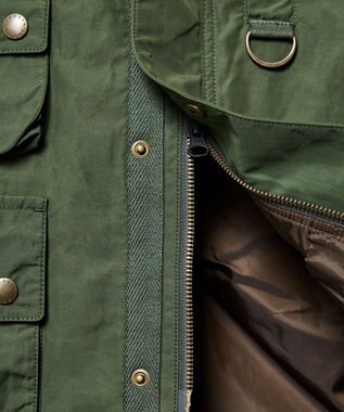 JOSEPH ABBOUD MOUNTAIN 【軽量/ワックスコーティング・テ―ム・ヤルビー氏コラボ】ワックスクロス プリント ブルゾン カーキ系