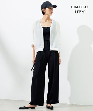 ICB 【2WAY・WEB限定・洗える】シルフィルダブルクロス サスペンダーパンツ ブラック系