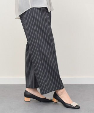 INTER-CHAUSSURES 【FABIO RUSCONI】オーナメントパンプス ブラックコンビ