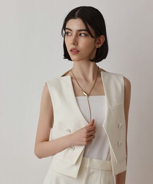 GRACE CONTINENTAL オックスショートジレ キナリ