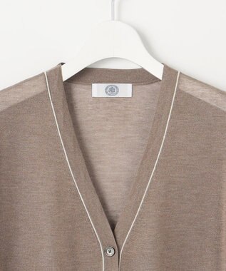 J.PRESS LADIES 【WEB限定カラーあり・洗える】Vis/Peスパーク ニット カーディガン モカ系