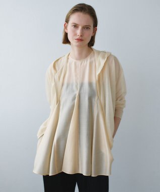 BEIGE， SIDERITE / シアージップフーディーニット Peach
