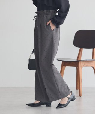 earth music&ecology リラックスドットパンツ Gray