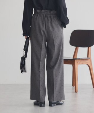 earth music&ecology リラックスドットパンツ Gray