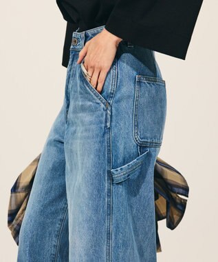 AMERICAN HOLIC ペインターワイドデニム Light Indigo