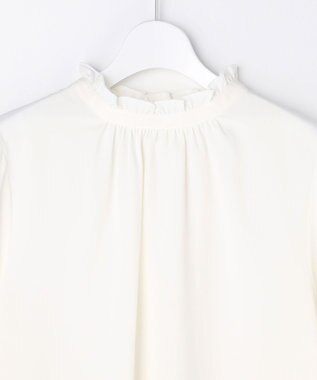 ANY SIS フリルネックスタンド ブラウス オフ