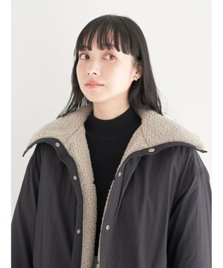 earth music&ecology リバーシブルボアブルゾン Mocha